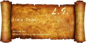 Lurz Iván névjegykártya