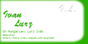 ivan lurz business card